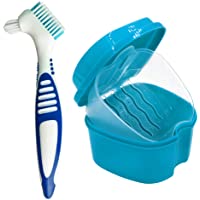Estuche para Dentadura- Caja para Baño de Dentadura para Taza de Dentadura con Cepillo de Limpieza (Color Aleatorio…